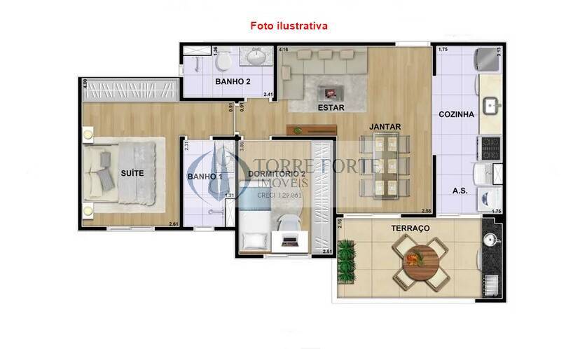 Apartamento à venda com 2 quartos, 75m² - Foto 8