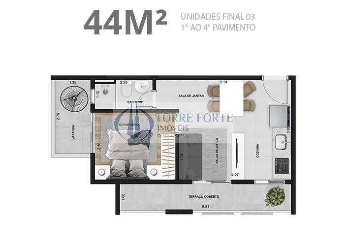 Apartamento à venda com 1 quarto, 35m² - Foto 23