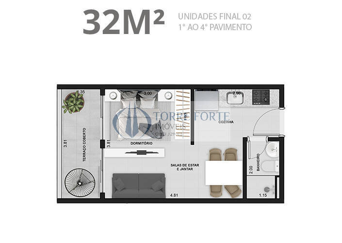 Apartamento à venda com 1 quarto, 35m² - Foto 22