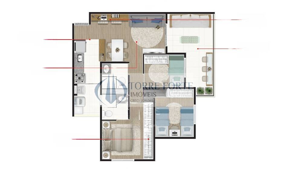 Apartamento à venda com 3 quartos, 70m² - Foto 6