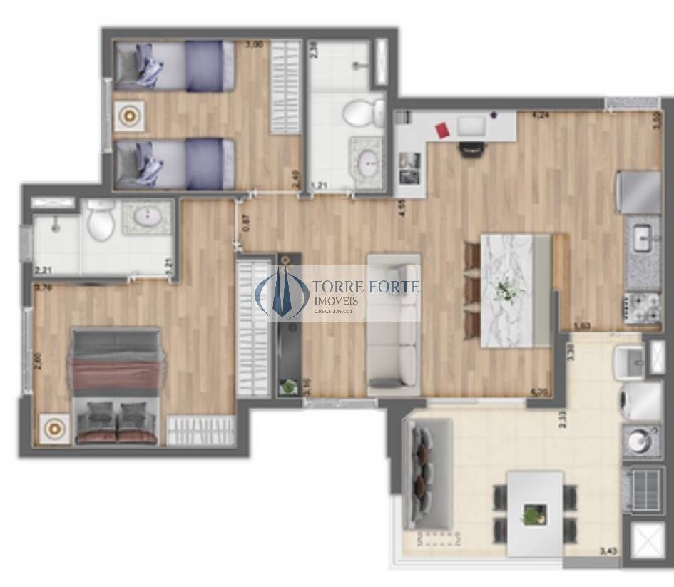 Apartamento à venda com 2 quartos, 54m² - Foto 42