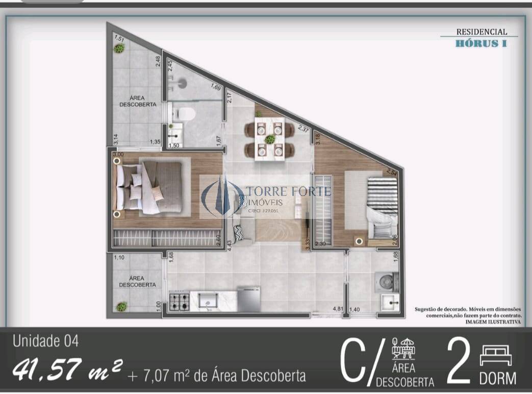 Apartamento à venda com 2 quartos, 31m² - Foto 5