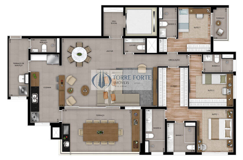 Apartamento à venda com 3 quartos, 165m² - Foto 31