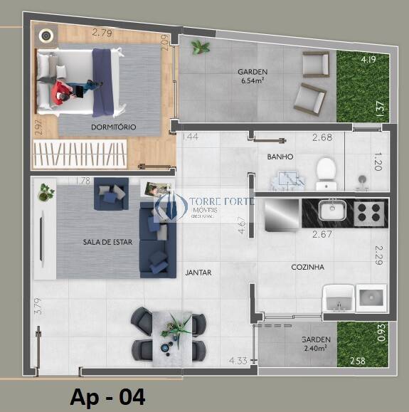 Apartamento à venda com 1 quarto, 39m² - Foto 21