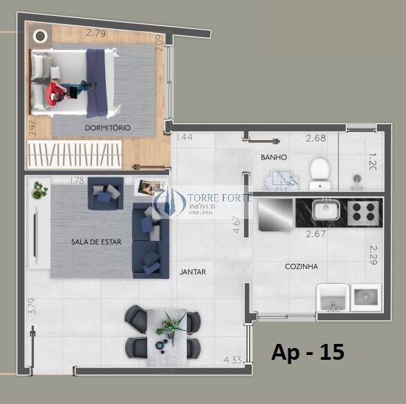 Apartamento à venda com 1 quarto, 39m² - Foto 22