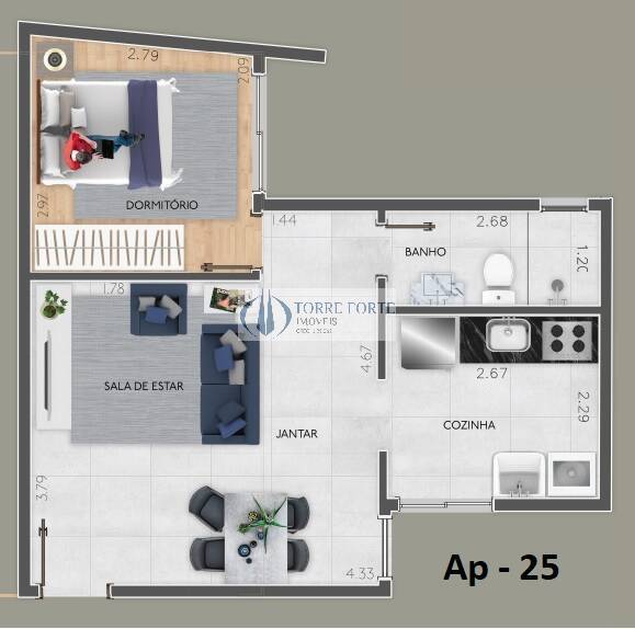 Apartamento à venda com 1 quarto, 39m² - Foto 23