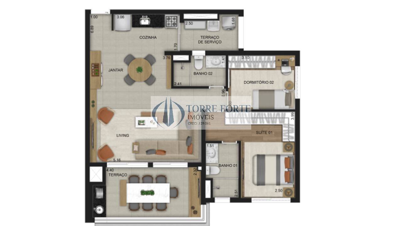 Apartamento à venda com 2 quartos, 87m² - Foto 8