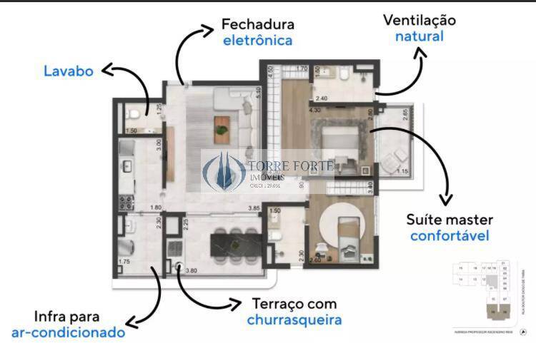 Apartamento à venda com 2 quartos, 89m² - Foto 9