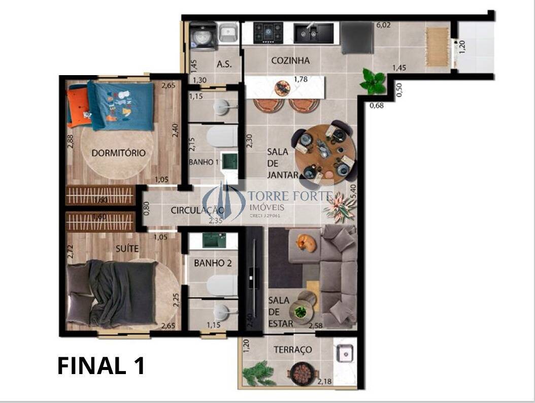 Apartamento à venda com 2 quartos, 50m² - Foto 12