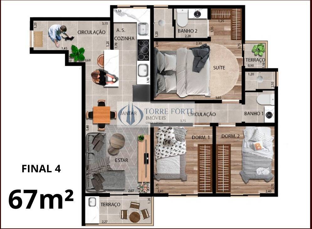 Apartamento à venda com 2 quartos, 50m² - Foto 17