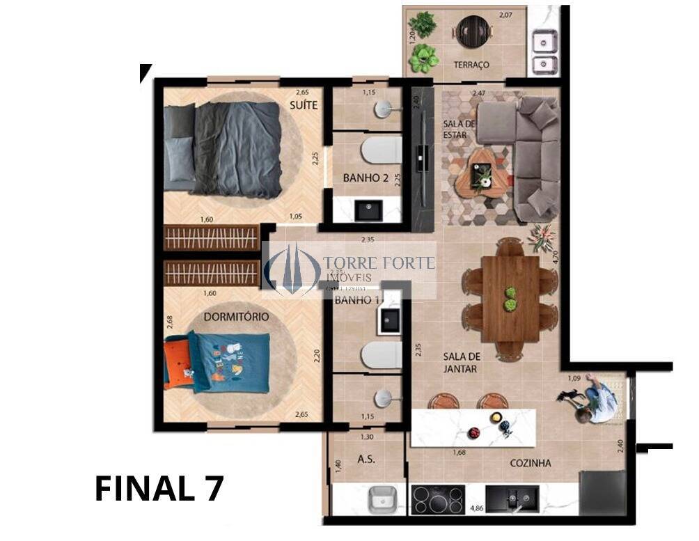 Apartamento à venda com 2 quartos, 50m² - Foto 18