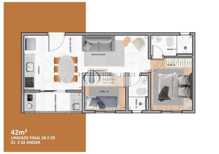 Apartamento à venda com 2 quartos, 41m² - Foto 8